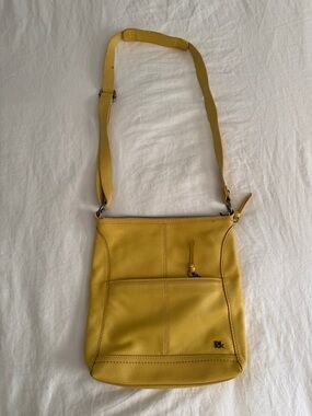 The Sak Yellow Leather Crossbody Bag